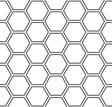 Seamless Double Hexagonal Honeycomb Repeating Pattern Vector Stock Illustration
