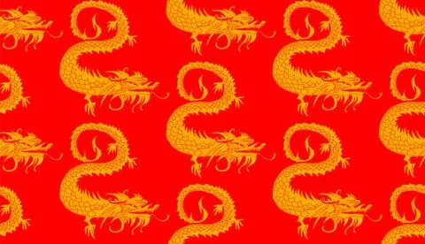 Seamless dragons pattern Stock Illustration