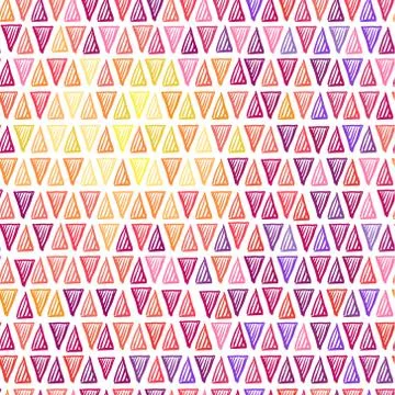 Seamless drawing triangle pattern Stock Illustration