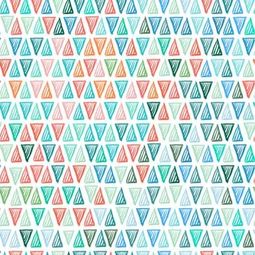 Seamless drawing triangle pattern Stock Illustration