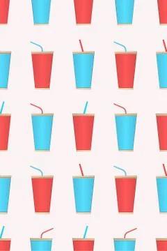 Seamless drink pattern Stock Illustration