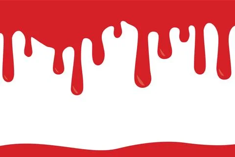 Seamless Dripping Blood Border Pattern Vector. Stockillustratie
