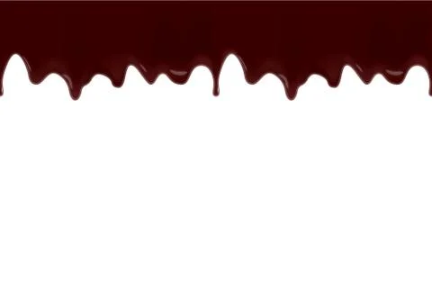 Seamless dripping chocolate border Stock Illustration