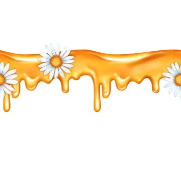 Seamless dripping honey pattern Illustrazione stock