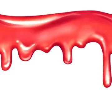Seamless dripping red liquid on white background Stock Illustration