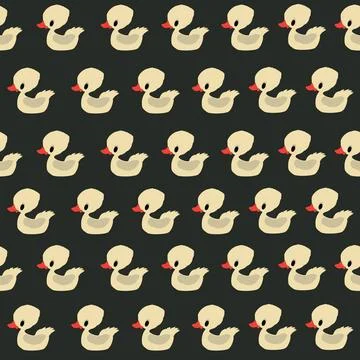 Seamless duck pattern Seamless pattern design with retro rubber ducklings ... Stock Photos