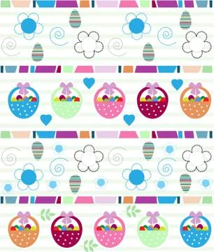 Seamless easter background Stock Illustration