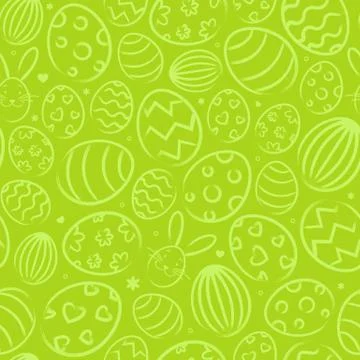 Seamless easter background pattern green with easter eggs 스톡 일러스트