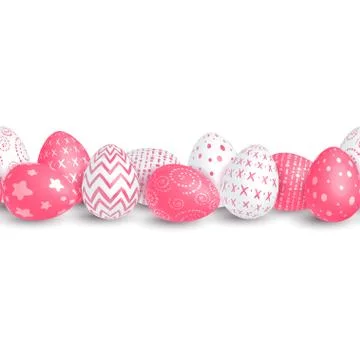 Seamless Easter border Stock Illustration