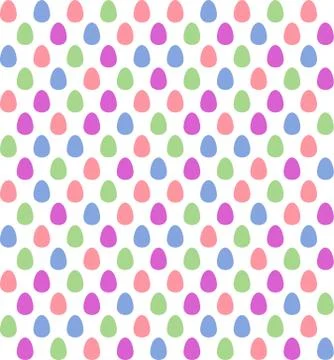 Seamless Easter egg patern in saturated pastel colors Stock Illustration