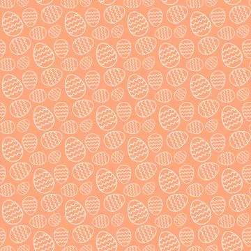 Seamless easter egg pattern and background vector illustration Stock Illustration
