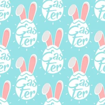 Seamless easter egg pattern and background vector illustration Illustrazione stock