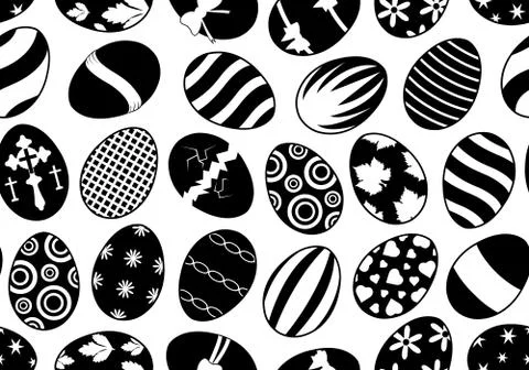 Seamless easter eggs Illustrazione stock