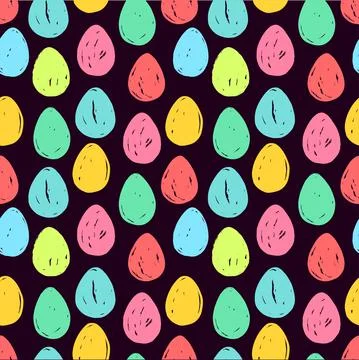 Seamless Easter eggs 스톡 일러스트