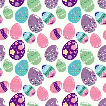 Seamless easter eggs pattern 스톡 일러스트