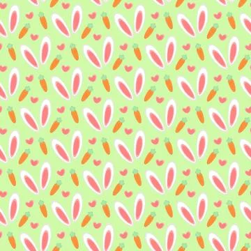 Seamless easter pattern and background vector illustration Stock Illustration