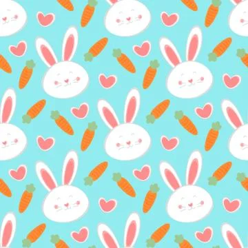 Seamless easter pattern and background vector illustration Illustrazione stock