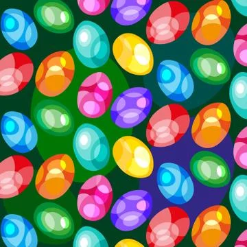 Seamless easter pattern with eggs Stock Illustration