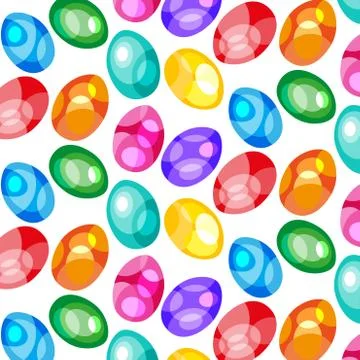 Seamless easter pattern with eggs Stock Illustration
