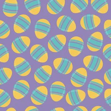 Seamless easter pattern with eggs. Illustration vector Stock Illustration