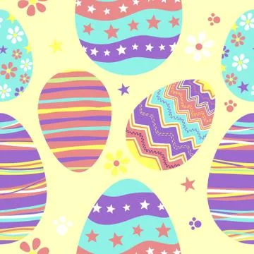 Seamless easter pattern Stock Illustration