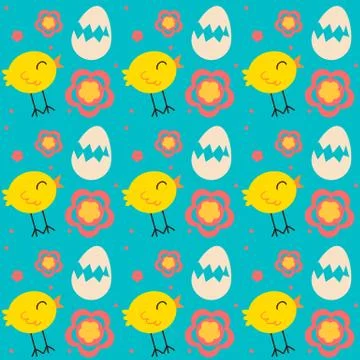 Seamless easter pattern Stockillustratie