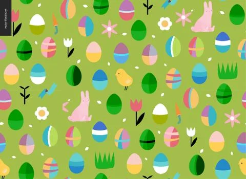 Seamless Easter pattern Illustrazione stock