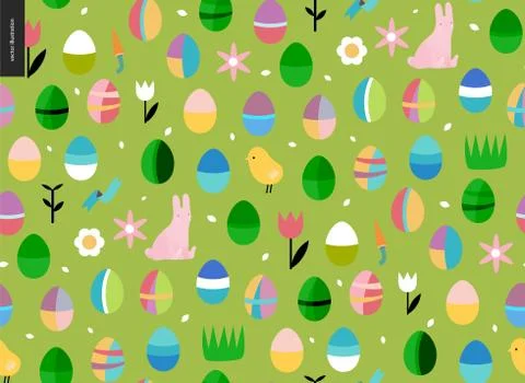 Seamless Easter pattern Stock Illustration