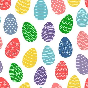Seamless Easter pattern. Stock Illustration