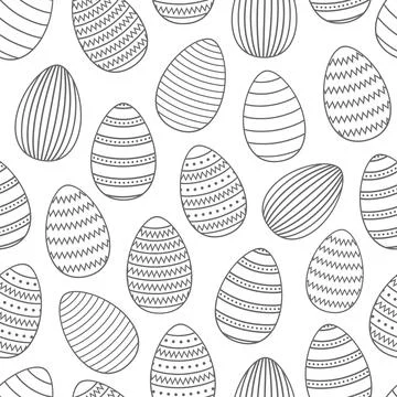 Seamless Easter pattern. Stock Illustration