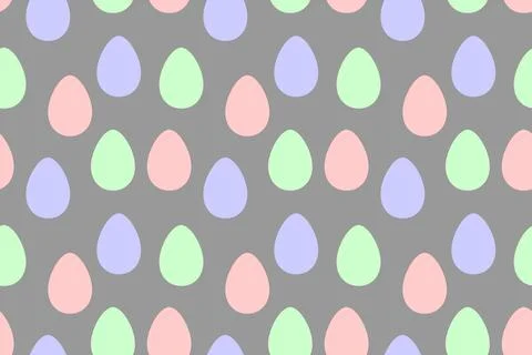 Seamless easter pattern with ornamental eggs. Vector pastel multicolor holida Stockillustratie