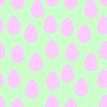 Seamless easter pattern with ornamental pink eggs. Vector holiday decorations Illustrazione stock