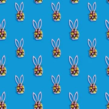 Seamless easter pattern Stockfoto's