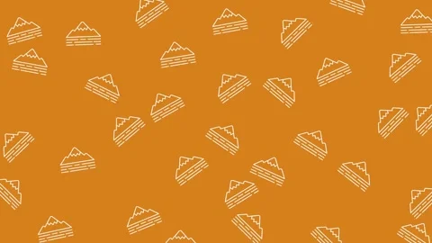 Seamless Eco-Friendly Pattern with Globe and Leaf Icons on Orange Background Stock Footage 345539107