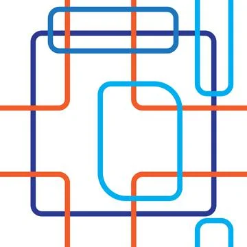 Seamless editable geometric pattern on a transparent background Stock Illustration