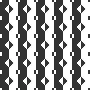 Seamless editable monochrome vector rectangles and squares pattern for textur Stock Illustration