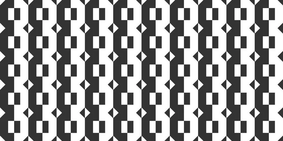 Seamless editable monochrome vector rectangles and squares pattern for textur Stock Illustration