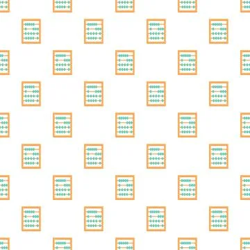Seamless educational abacus pattern for mathematical background design Stock Illustration