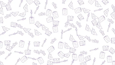 Seamless Educational Doodle Pattern Background for Learning and School Proj.. Stock-Footage 333833955