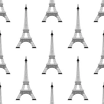 Seamless of Eiffel tower Illustrazione stock