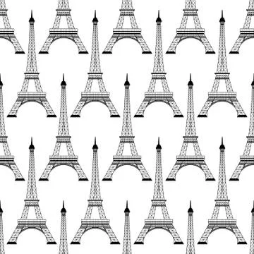 Seamless of Eiffel tower Illustrazione stock