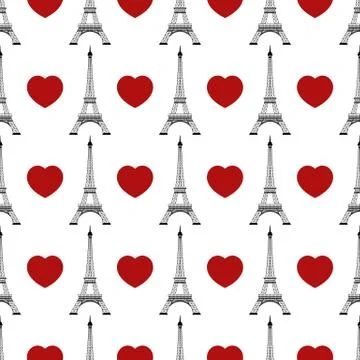 Seamless of Eiffel tower イラスト素材