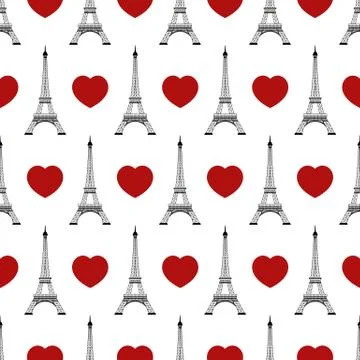 Seamless of Eiffel tower イラスト素材