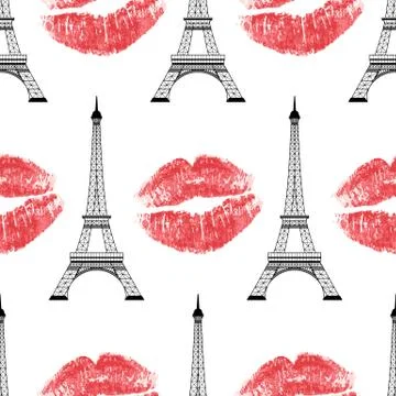 Seamless of Eiffel tower イラスト素材