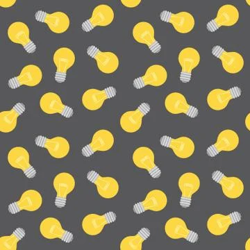 Seamless Electric Lamp Pattern Background Stock Illustration