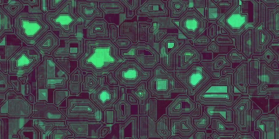 Seamless Electronic Technical Background Textures Illustrazione stock