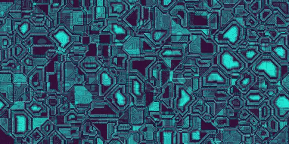 Seamless Electronic Technical Background Textures Illustrazione stock
