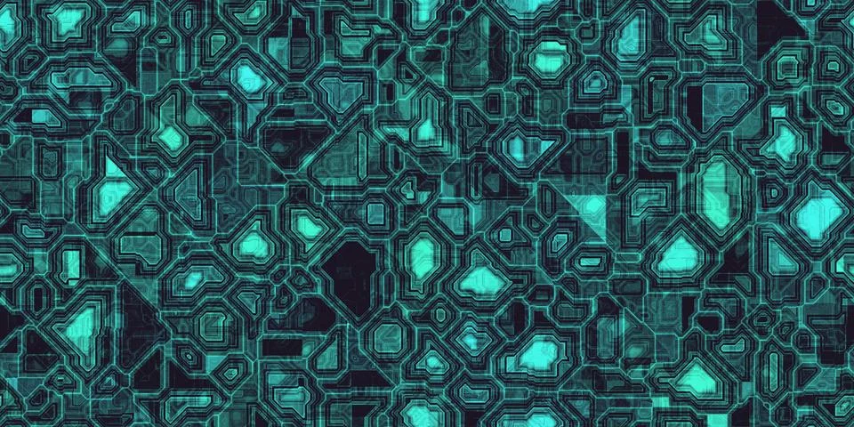 Seamless Electronic Technical Background Textures Illustrazione stock