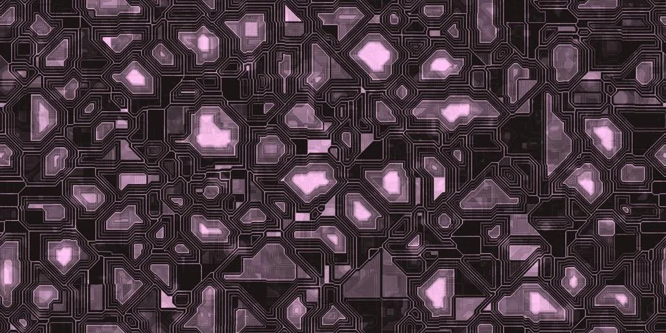 Seamless Electronic Technical Background Textures Illustrazione stock