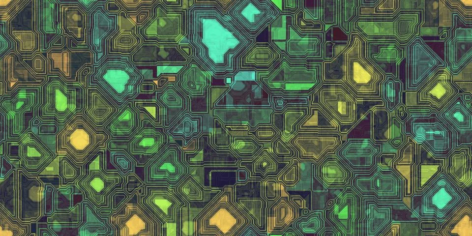 Seamless Electronic Technical Background Textures イラスト素材